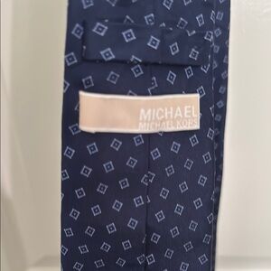 NWT Michael Kors Blue Patterned Tie